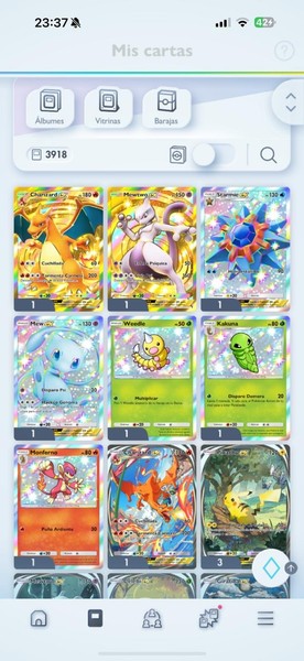 Cuenta Pokemon TCG (charizard y mewtwo corona)