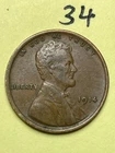 1914 (P) LINCOLN WHEAT CENT, "EXTREMELY FINE" condition #34