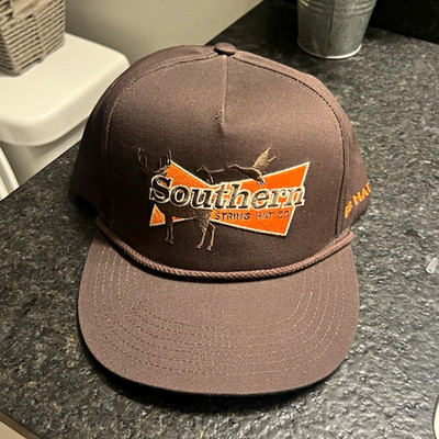 Southern String Hat Co Brown Cotton Twill Deer Logo 6-Panel Baseball Cap OS
