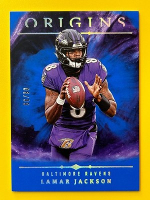 2024 Panini Origins - Lamar Jackson #70 Blue 08/99 JERSEY NUMBER MATCH !