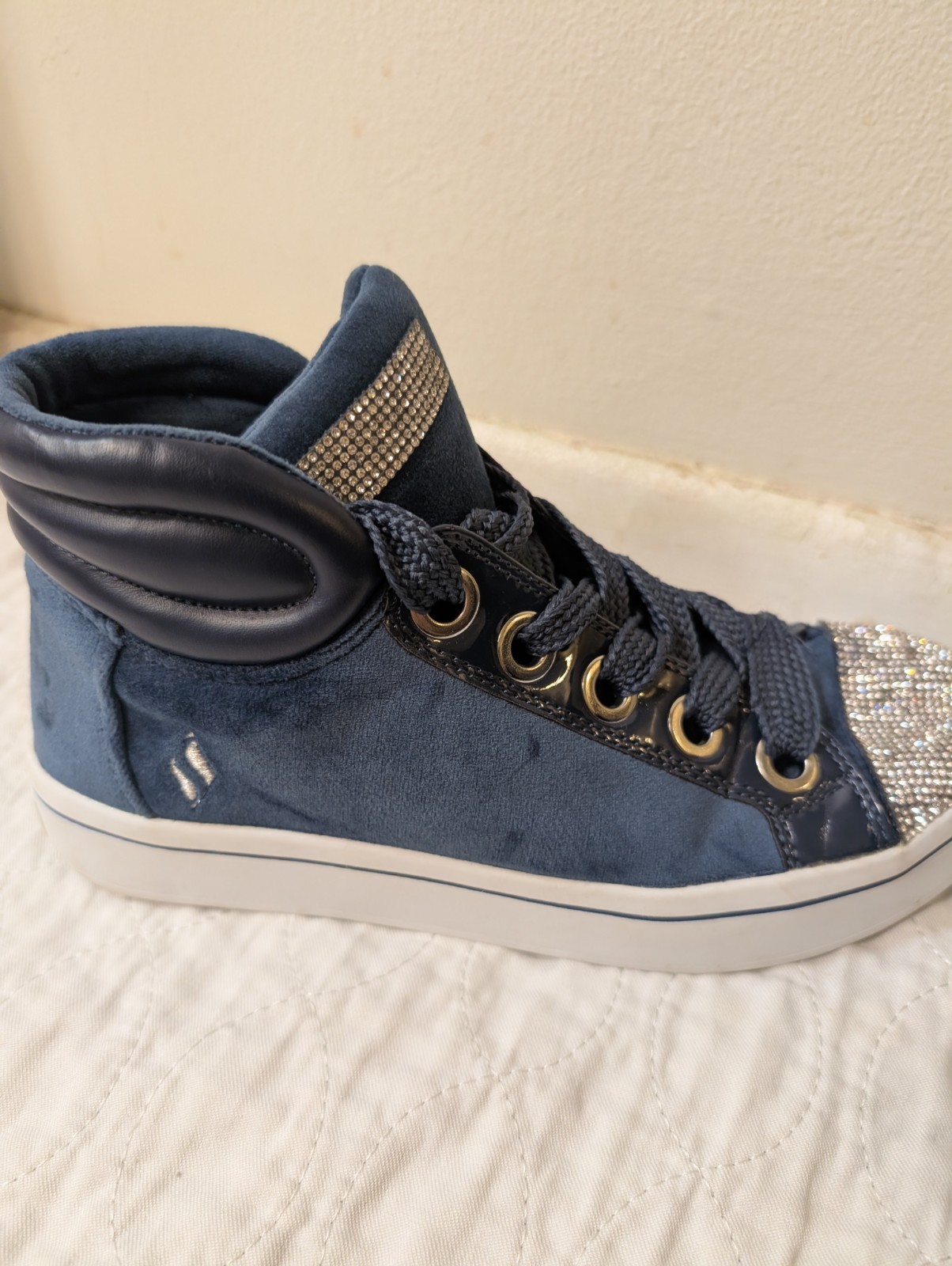 Skechers Velvet Bling High Top Sneakers Size 7 Women