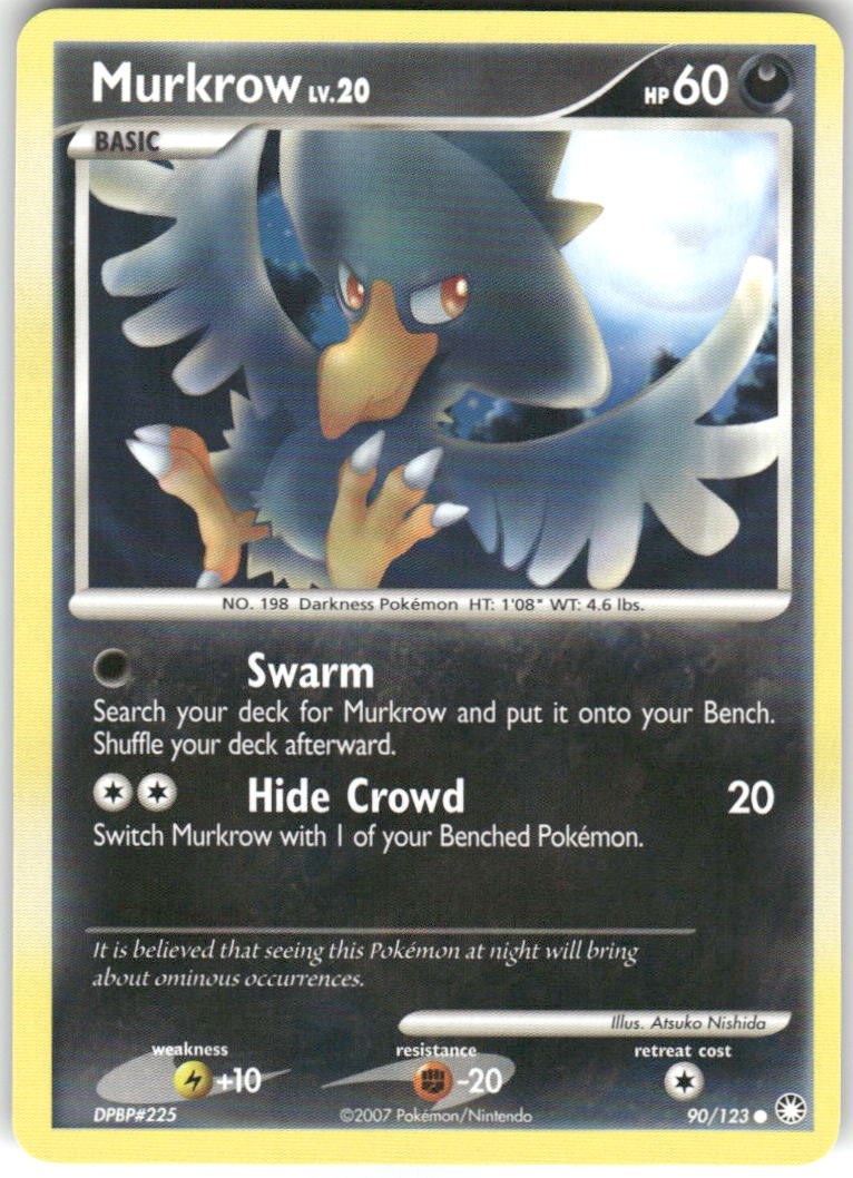 Murkrow 90/123 Common Mysterious Treasures Pokemon Lightly Played