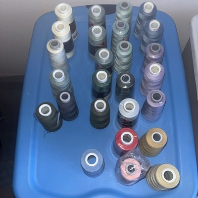 26 Assorted Colors Of Maxi Lock Surger  Thread Mostly new  