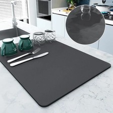 Kitchen Super Absorbent Drying Mat Quick Dry Dish Draining Faucet Pad UK