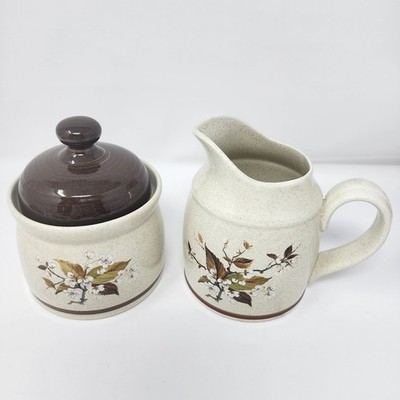 Royal Doulton Wild Cherry LS 1038 Creamer Lidded Sugar Bowl Set Lambethware VTG