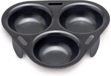 Non-Stick 3-Egg Poacher Insert, PFOA and BPA Free, Fits 8-Inch and Larger Pans