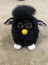 Vintage 1998 Tiger Furby Black Hasbro Tested Works Witch Cat
