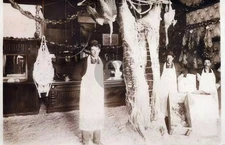 Borgert Brothers Meat Market Dundee MI Michigan RPPC Photo Postcard COPY