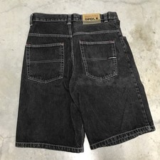 Vintage Southpole Jean Shorts Size 36 Black Jorts Goth Baggy Wide y2k Mens