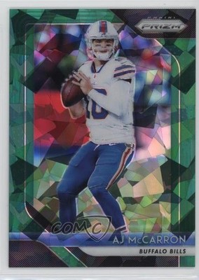 2018 Panini Prizm Green Crystals Prizm 31/75 AJ McCarron #176 fs9