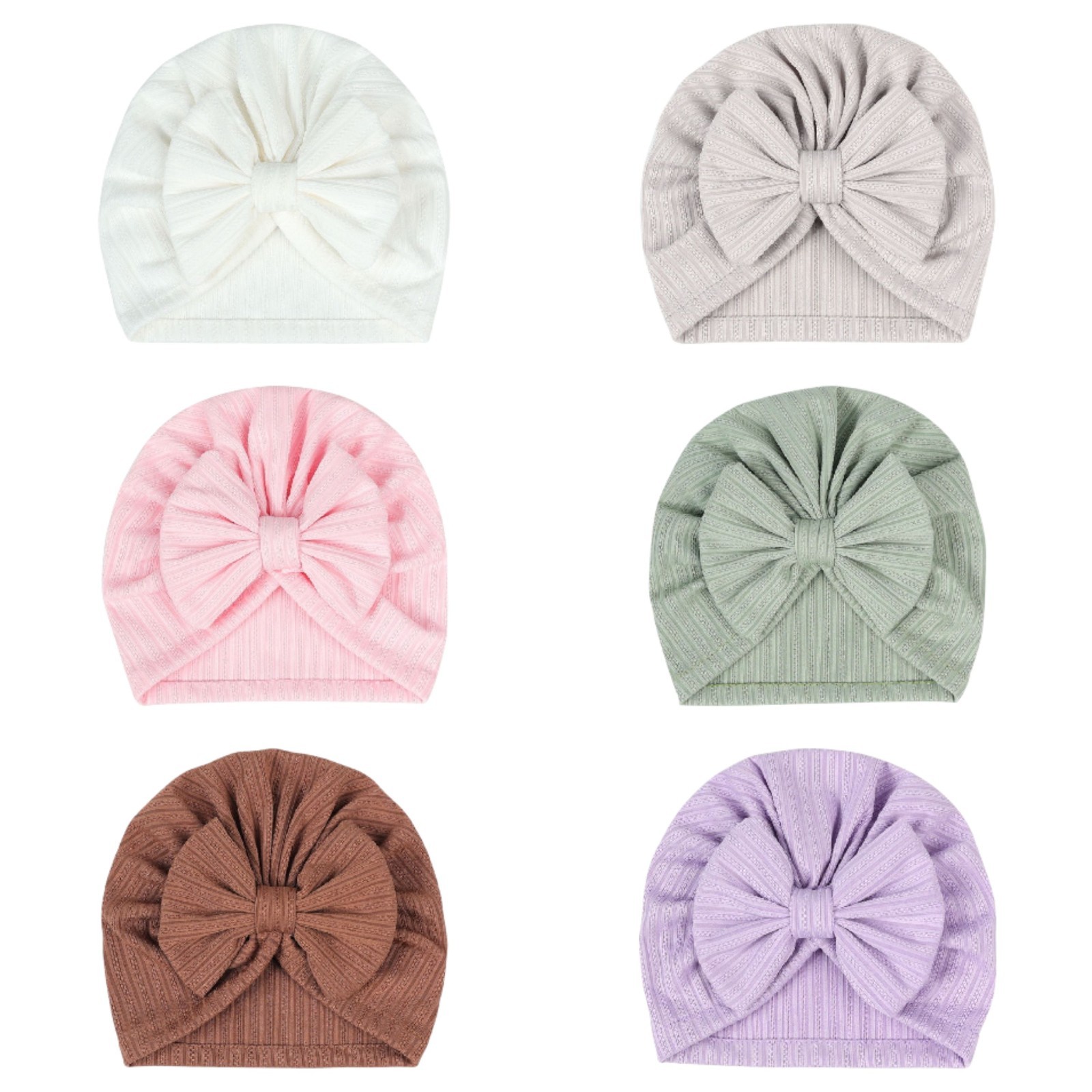 With Bow Toddler Infant Beanie Cap Soft 0-24months