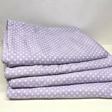 Pottery Barn Kids Purple White Polka Dot Blackout Curtain Panels 44x63 Set of 4