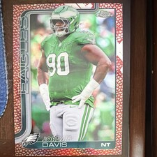 Topps 2025 Topps Chrome Jordan Davis #249 Philadelphia Eagles  pigskin refractor