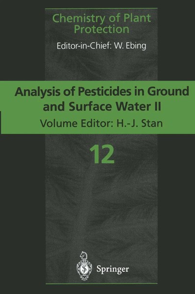 H. J. Stan | Analysis Of Pesticides In Ground And Surface Water Ii | Taschenbuch-image