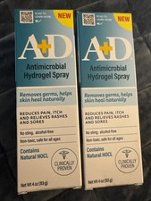Lot of 2 A D Antimicrobial Hydrogel Spray   Germ Protection  Healing