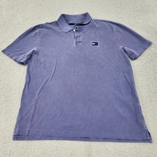 Tommy Hilfiger Polo Mens XL Blue Custom Fit Embroidery Shirt