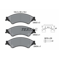 Textar 2563201 Bremsbelagsatz Scheibenbremse Vorderachse FüR Vw Ford Australia