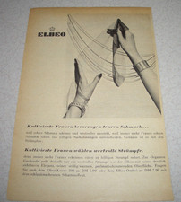 Jahr 1961 orig. Reklame Werbung ELBEO Strümpfe Nylons Strapsstrumpf Naht-Perlons