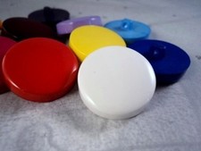 B156-25mm Set Of 3  LARGE PLASTIC SHANK JACKET SOLID FLAT ITALIAN BUTTONS-COLOUR