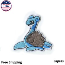 Lapras Pok mon Fan Embroidered Iron-On/Sew-On Patch Applique Motif