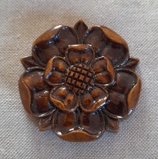 A 6cm antique resin not oak tudor rose rosette applique door frame architrave
