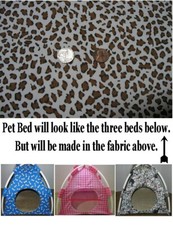 Handmade Pet Bed Pup Tent 4 Cats/Dogs/or Small Animal 4 see 2 sizes available 