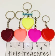 Tupperware keychain set 5 mini heart keeper tinietreasures