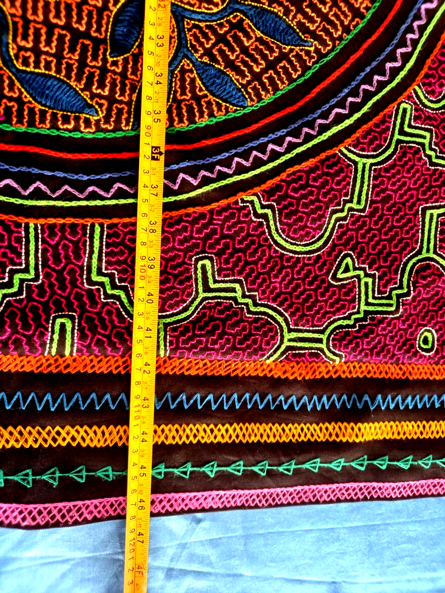 Couverture Péruvienne Shipibo Faite Main - Cœur De L'Amazonie, 100% Coton