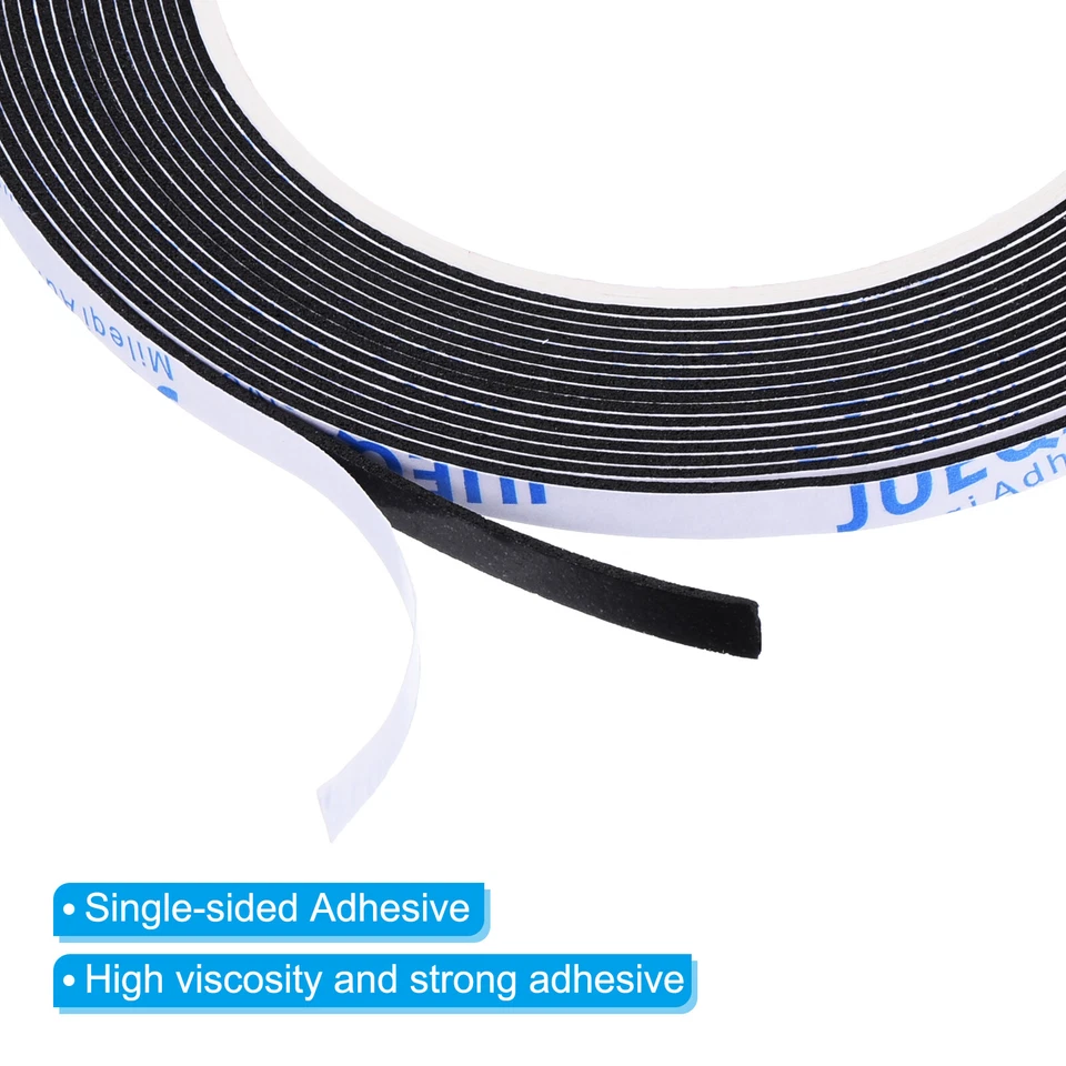 2Roll 16 Feet Sealing Foam Tape 5mm Wide 1mm Thick Adhesive Weather Strip - Image 4 of 4
