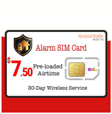 SpeedTalk 7.50 GSM Alarm SIM Card Home Business Security System 30 Day Service