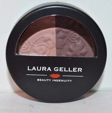 Laura Geller Baked Impressions eye shadow duo Fine Wines .106 oz pink burgandy