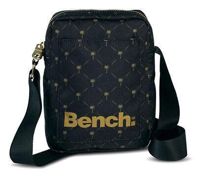 Bench. Shoulderbag Umhängetasche Tasche Black / Gold schwarz goldfarben Neu