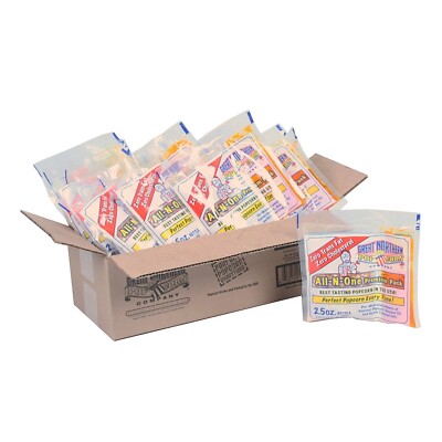 Movie Theater Style 12-Count Popcorn Packs-Pre-Measured 2.5 Ounce All-in-One
