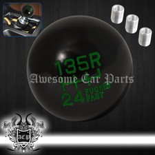 For Chevy 6SPD Manual Gear Hand Lever Ball Type Round Shift Knob Kit Black Green