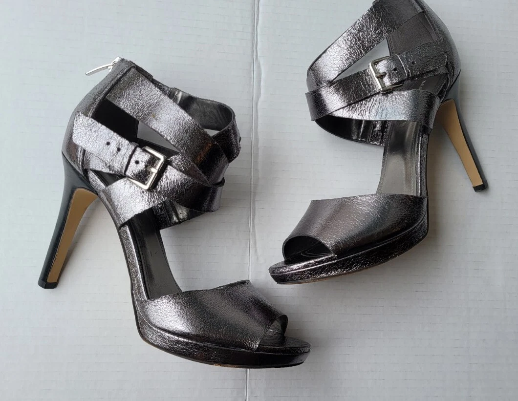 Peep toe shop grey heels