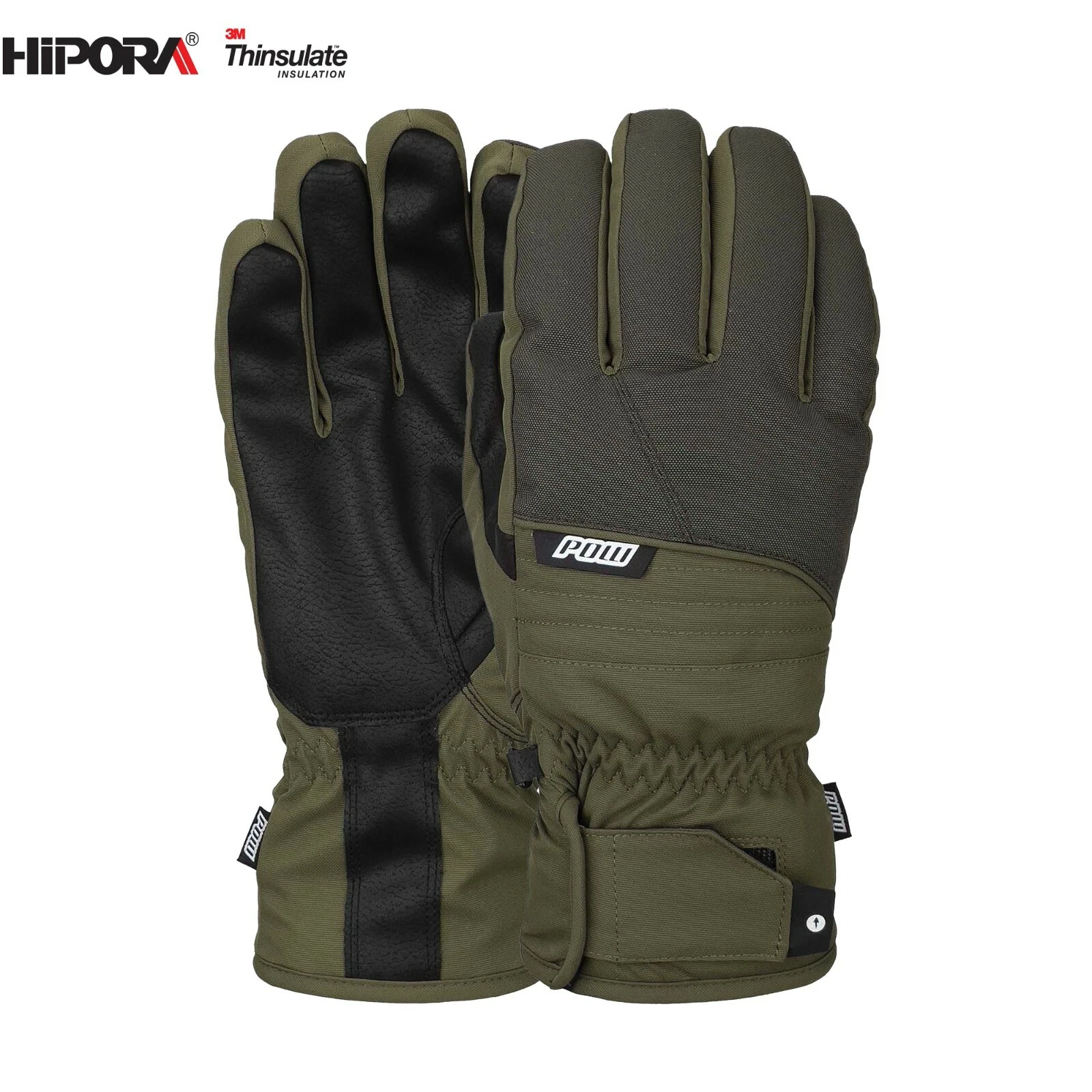 NEW POW GLOVES ZERO GLOVE 2.0 SNOW GLOVES MEDIUM-2XLARGE OLIVE SKI SNOWBOARD