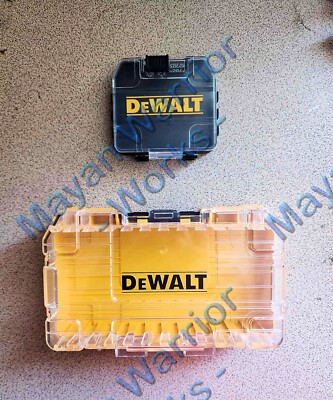 2 ea Dewalt Tough Case Clear Top/yellow Bottom & small black case for screw Bits