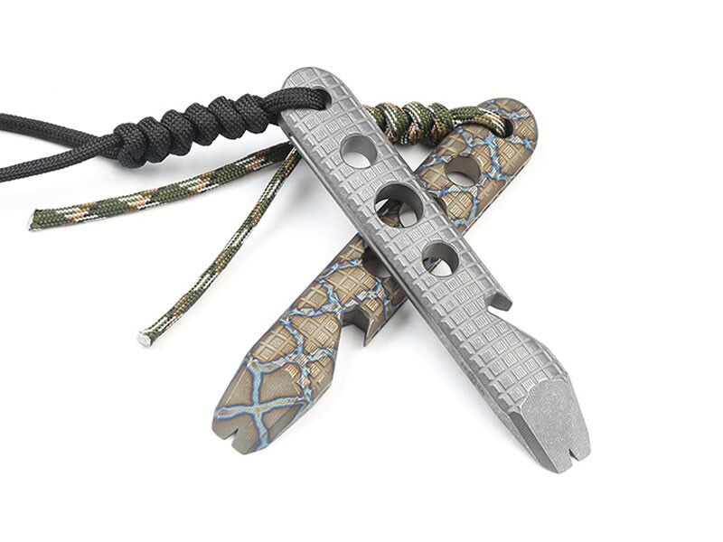 Titanium EDC Pry Bar Bottle Opener Multi Tool Mini Crowbar - View #5