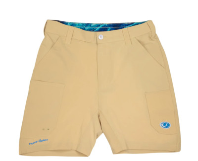 MOSY OAK HERREN STRETCH CARGO ANGELSHORTS - XL - BLASS KHAKI - BRANDNEU MIT ETIKETT