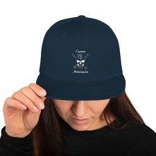 White skull logo Snapback Hat