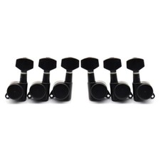 3L3R 6 Strings Electric Guitar Locking Tuning Pegs Tuners Machine Heads Black