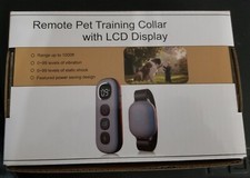 REMOTE PET DOG TRAINING COLLAR WITH LCD DISPLAY - RANGE 1000 FT - NEW IN BOX