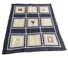 Handmade Baby Quilt Patchwork Children Crib Vintage Cat Balloon Raindrop