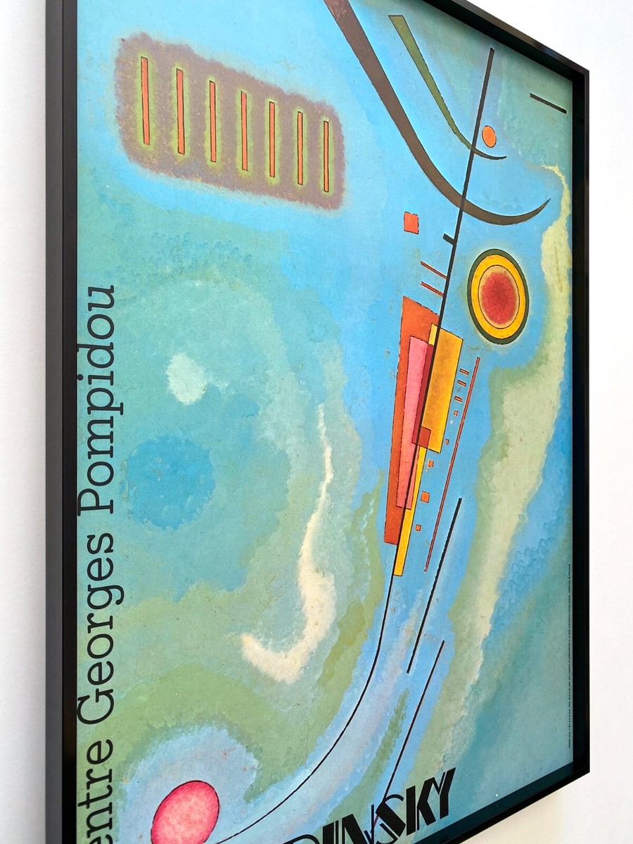 WASILY KANDINSKY RARE 1981 LITHOGRAPH PRINT FRAMED PARIS