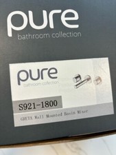 Luxury Brushed Nickel GRETA Wall Mounted Basin Mixer  S921-1800 Pure Bathroom