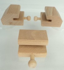 Wooden Railway Railroad Track Part - One 1 Stop Bumper Fits Brio