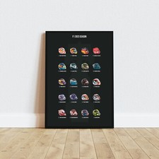 PILOTI FORMULA 1 STAGIONE 2023 casco stampa grafica alta qualità HD, HELMET