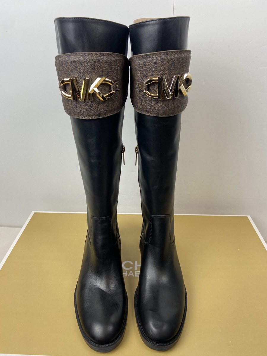 MICHAEL MICHAEL KORS Women's Leather Black Logo Izzy Tall