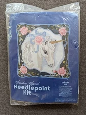 Candamar Designs Needlepoint Kit Unicorn 30066 Something Special Vintage 1980