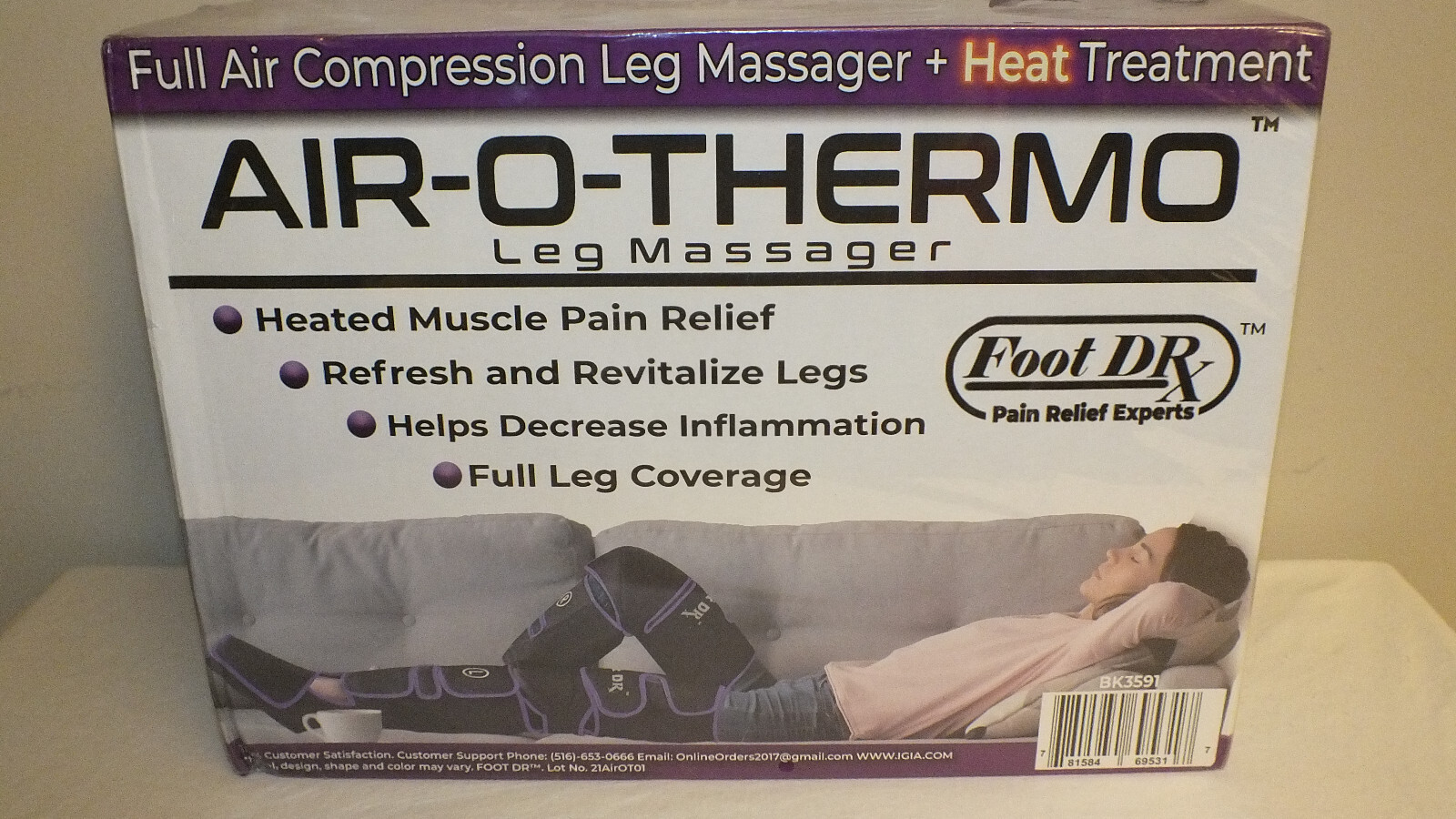 Leg Massager Air-O-Thermo Foot DRx STILL SEALED COMBINES AIR COMPRESSION   HEAT | eBay